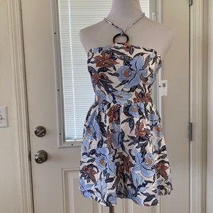 Brand new Floral halter romper with pockets!
